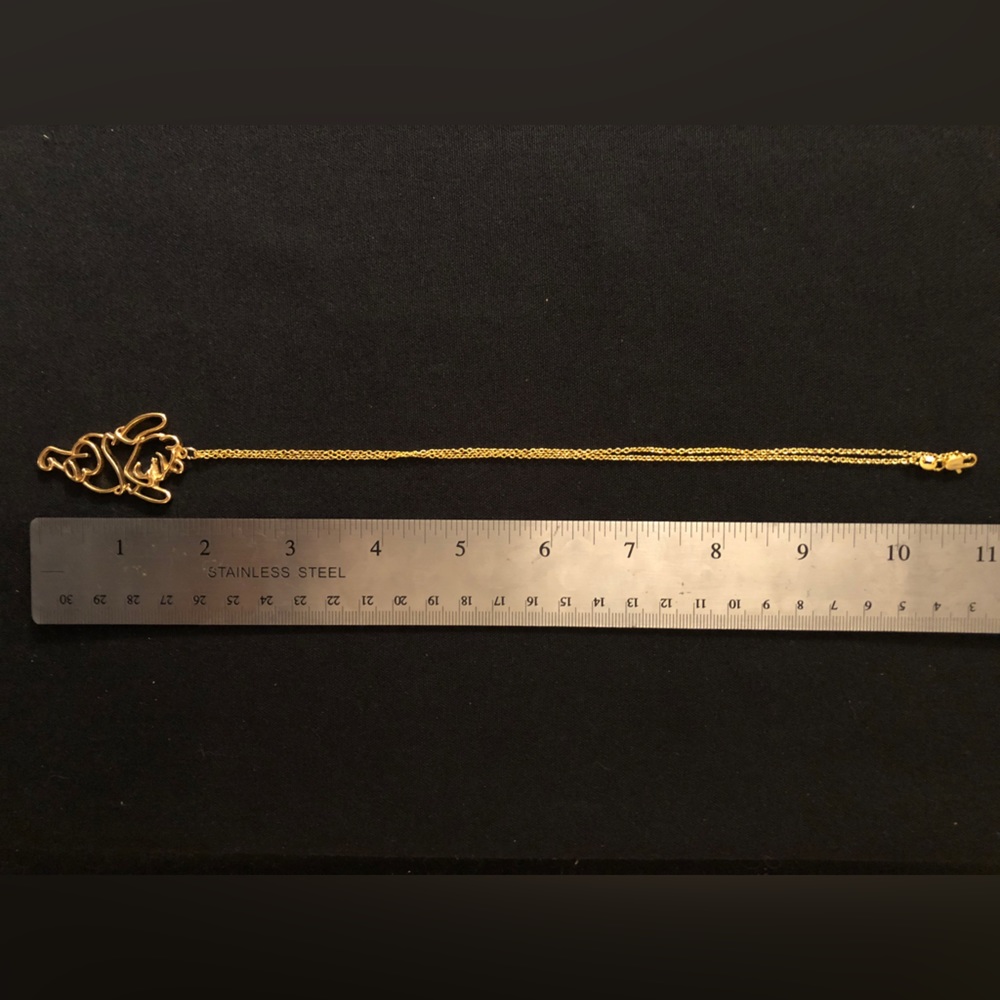 SOLD! ❌ on another site. Signed Disney gold Winnie the Pooh 925 chain necklace - Picture 5 of 7
